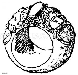 Etruskischer Goldring aus Vulci. (Blümner) [Digital]
