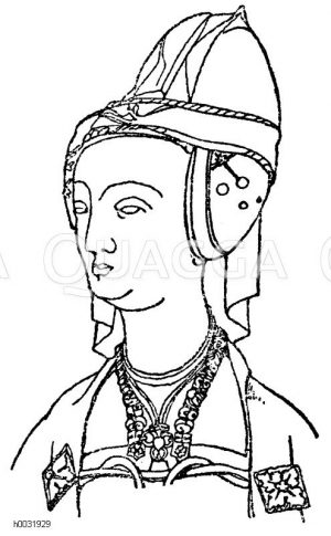 Frauenbildnis mit Halsschmuck. Zeit Heinrichs VI. von England. [Digital]