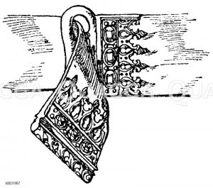 Gürtelschloß aus dem 15. Jahrhundert, von einem Bild im städt Museum zu Köln. (Luthmer) [Digital]