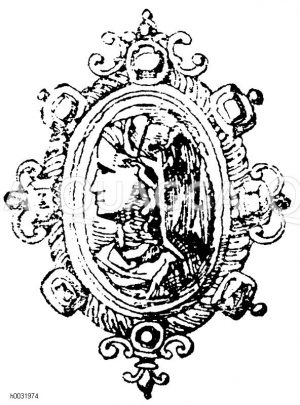 Renaissance-Anhänger, antike Kamee, Fassung emailliertes Gold mit Edelsteinen. Paris. (L'art pour tous) [Digital]