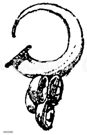 Etruskische Ohrgehänge. Louvre, Paris. (Racinet) [Digital]