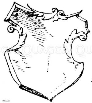 Schildform: Kartuschenschild aus der Zeit der deutschen Renaissance. Nach einem Wappen aus dem 16. Jahrhundert. [Digital]