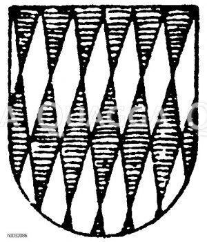 Heroldsbild: Geweckt von Silber und Blau. (Noch spitzer: gespindelt) [Digital]