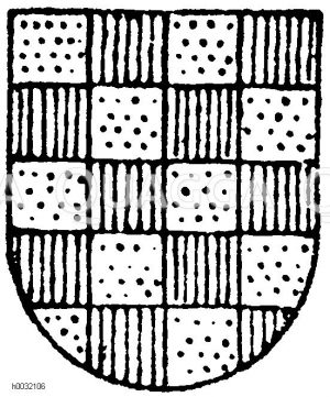 Heroldsbild: Geschacht von Gold und Rot. (Bei mehr als 16 Plätzen) [Digital]