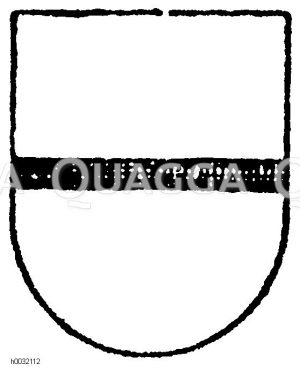 Heroldsbild: In Silber eine schwarze Leiste (oder Binde). [Digital]