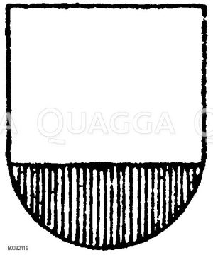 Heroldsbild: In Silber ein roter Fuß. [Digital]