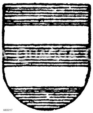 Heroldsbild: Viermal geteilt von Blau u. Silber. (In Blau 2 silberne Balken) [Digital]