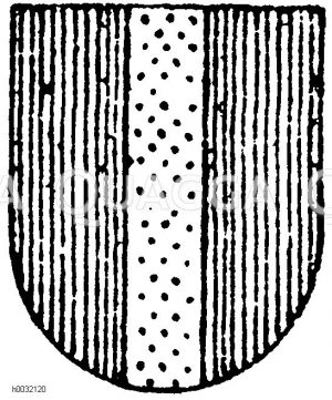 Heroldsbild: In Rot ein goldener Pfahl. [Digital]