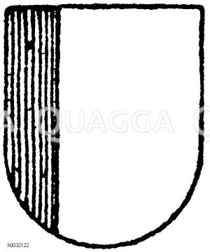 Heroldsbild: Rechte Seite, Rot in Silber. [Digital]