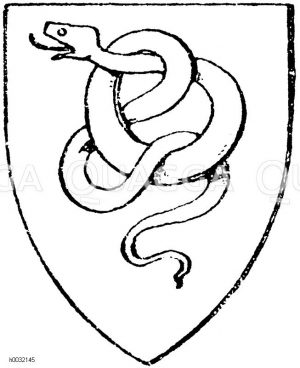 Wappen: Schlange, sich windend oder wellenförmig steigend oder geringelt, von Farbe silbern, blau oder grün. [Digital]