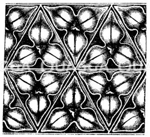 Wandmalerei. Diaper. Muster vom Geddington-Cross in Northamptonshire [Digital]