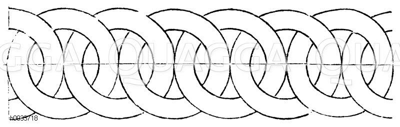 Verschlingung, Kettenzug, Netzwerk, ornamentales Gitterwerk, durchbrochene Arbeit [Digital]