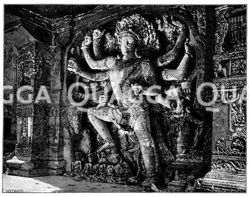 Civa. Relief im Höhlentempel zu Fllora [Digital]
