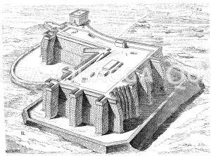Festung Semne (Restauration von Thipiez). Nach Perrot-Thipiez, "Ägypten" [Digital]