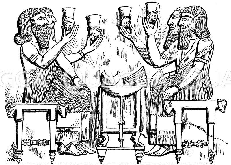 Assyrisches Trinkgelage [Digital]