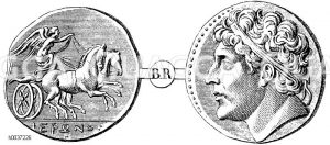 Hieron von Sizilien auf einer Bronze-Münze. Nach Bisconti [Digital]
