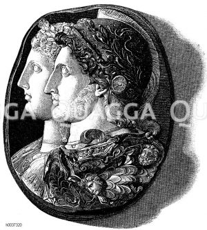Ptolemaios Philadelphos und Arsinoe auf dem Cameo Ganzage [Digital]