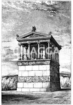 Hereidendenkmal zu Xanthos in Lykien (Restauration). Nach Faltener, "Mus. of class. Antiquities" [Digital]