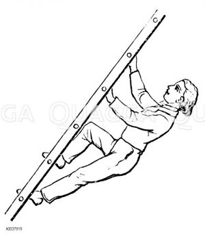 Turnen, Übungen an der schrägen Leiter: Hangstand [Digital]