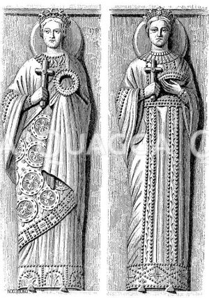 Langobardenfürstinnen in byzantinischem Kostüm des 8. Jahrhunderts [Digital]