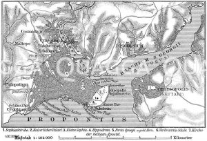 Plan von Konstantinopel in byzantinischer Zeit [Digital]
