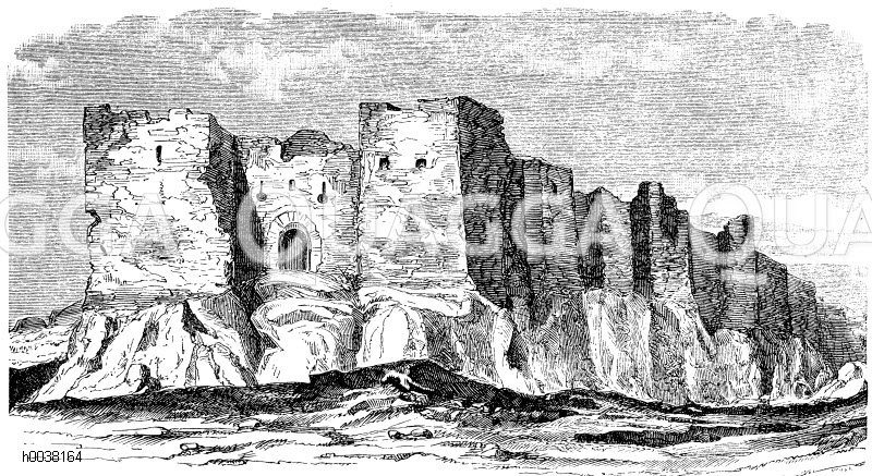 Ruinen der Burg von Edessa. Nach Texier und Pullan, "Byzantine Architecture" [Digital]