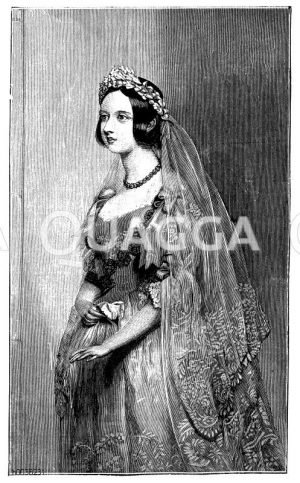 Queen Victoria in her Wedding-Dress [Digital]