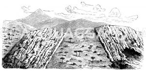 Landschaftsbild des Libanon um 1885 beim Dorf Kerkaia [Digital]