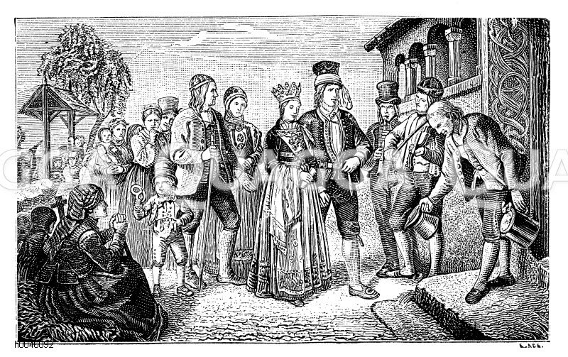 Norwegische Hochzeit. Von O. Bäring Quagga Illustrations