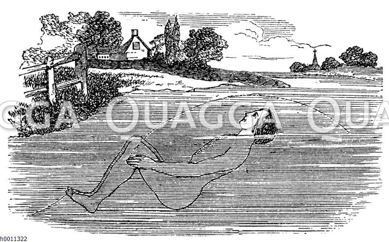 Rückenschwimmen Zeichnung/Illustration