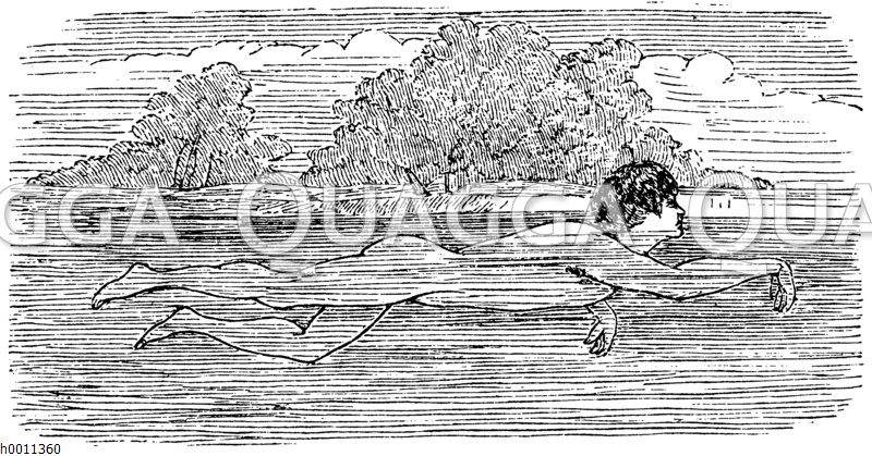 Schwimmen: Kraulen Zeichnung/Illustration