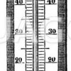 Quecksilber-Thermometer Zeichnung/Illustration