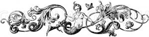 Vignette: Meerjungfrau Zeichnung/Illustration