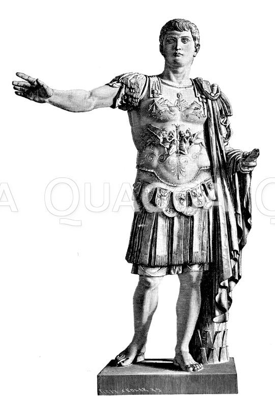 Germanicus. Antike Marmorstatue im lateranischen Museum zu Rom Zeichnung/Illustration