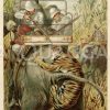 Tigerjagd in Vorderindien vom Elefanten aus Zeichnung/Illustration