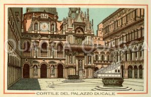 Venedig: Cortile des Palazzo Ducale Zeichnung/Illustration