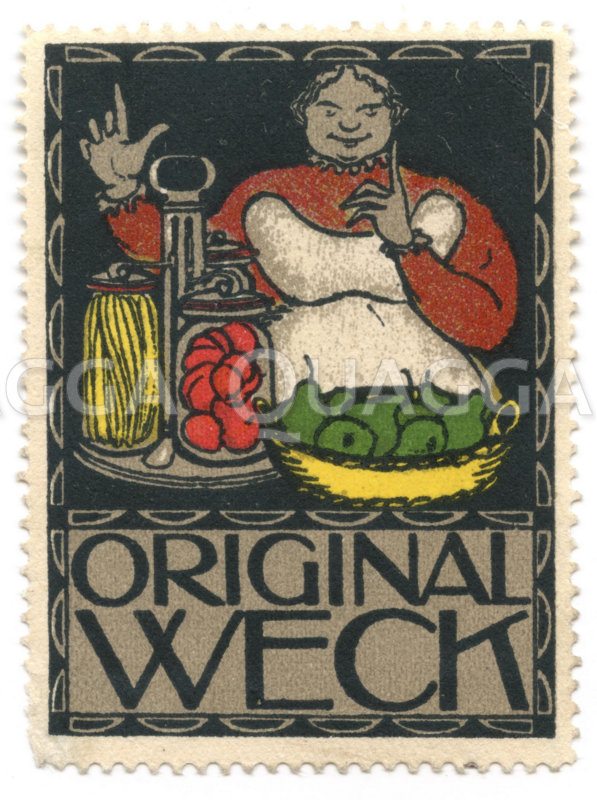 Reklamemarke Weck-Einmachgläser