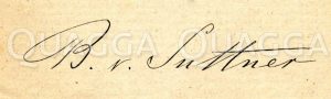 Bertha von Suttner: Autograph Zeichnung/Illustration