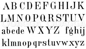 Alphabet: Römische Schrift Zeichnung/Illustration