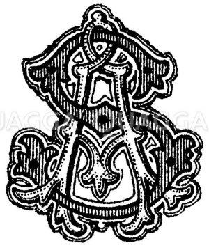 Monogramm AS Zeichnung/Illustration