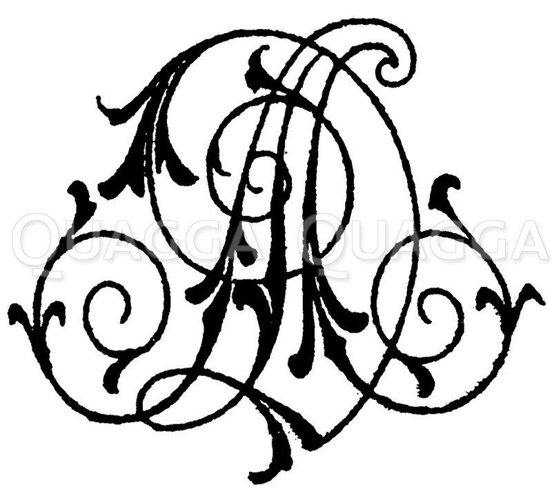 Monogramm AD Zeichnung/Illustration