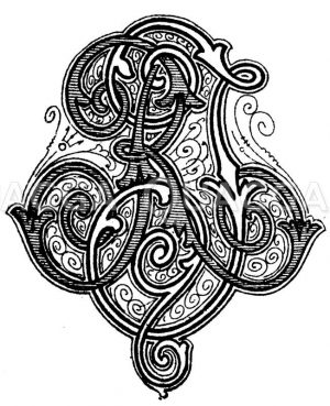 Monogramm RJ Zeichnung/Illustration