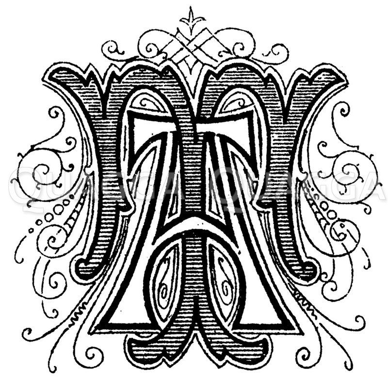 Monogramm AT Zeichnung/Illustration