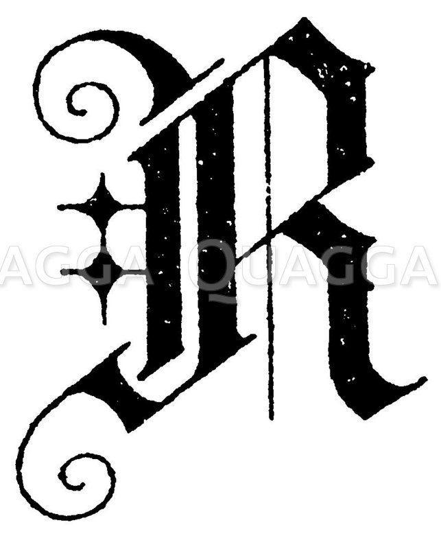 Buchstabe R, Schriftart: altgotisch