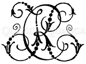 Monogramm OK Zeichnung/Illustration