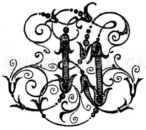 Monogramm KJ Zeichnung/Illustration