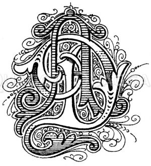 Monogramm AD Zeichnung/Illustration