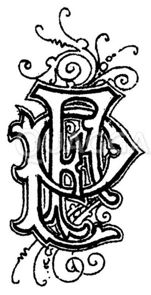 Monogramm PF Zeichnung/Illustration