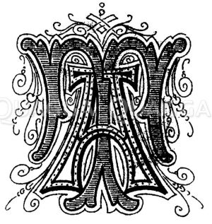 Monogramm AT Zeichnung/Illustration