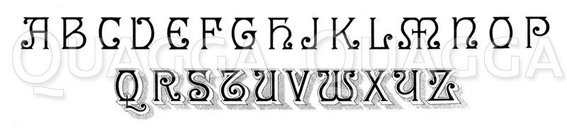 Alphabet: Amerikanische Schrift Zeichnung/Illustration